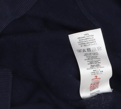 Mens UK Size L Earth Positive Blue Pullover Sweatshirt