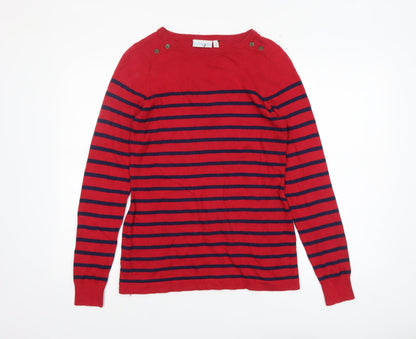 Womens UK Size S JoJo Maman Bébé Red Pullover Jumper
