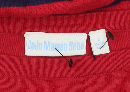 Womens UK Size S JoJo Maman Bébé Red Pullover Jumper
