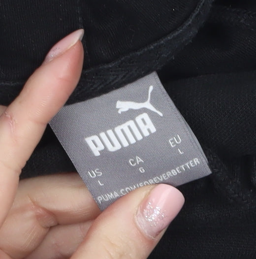 Mens UK Size L PUMA Black Pullover Hoodie