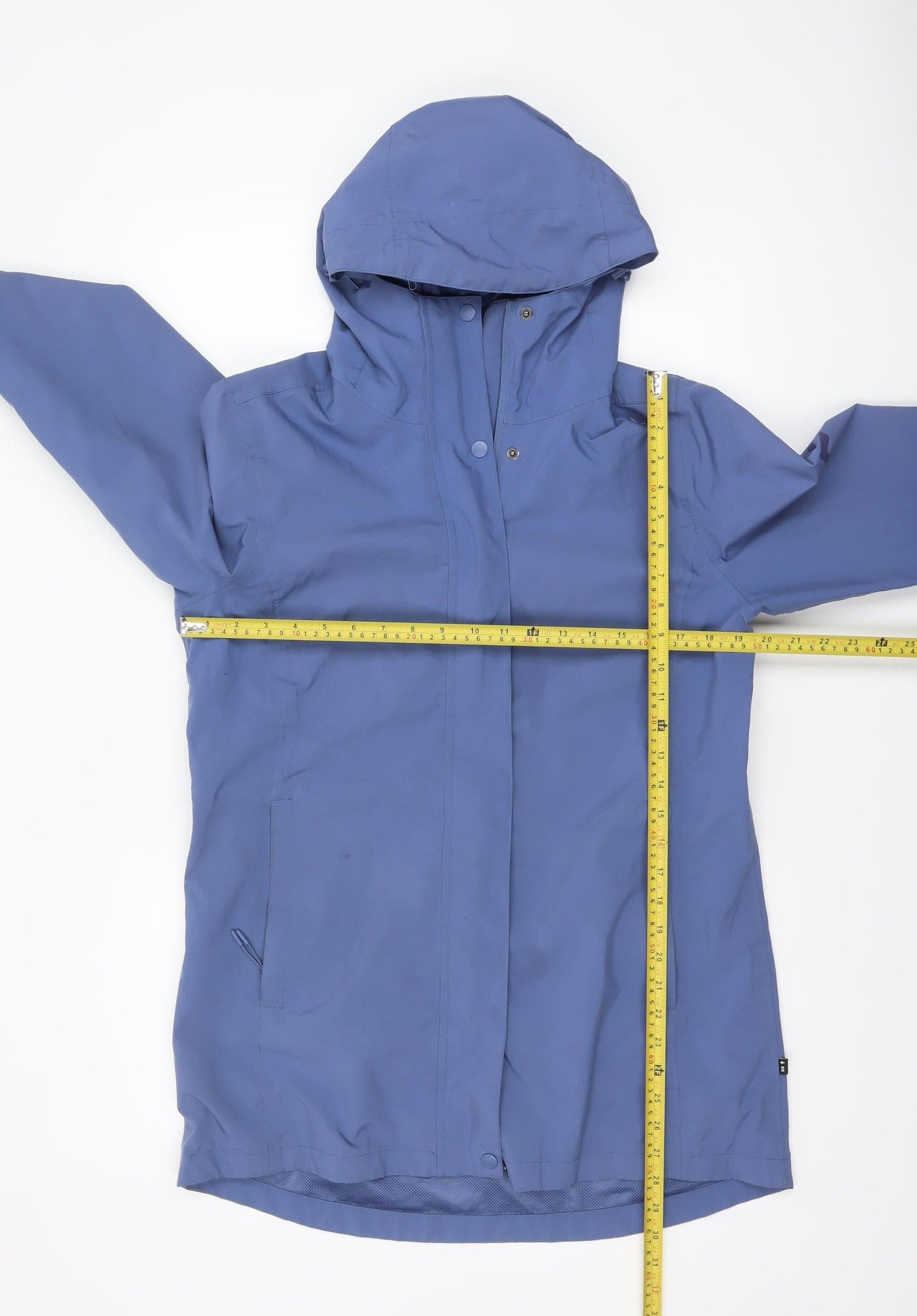 Womens UK Size 10 Portwest Blue Rain Coat