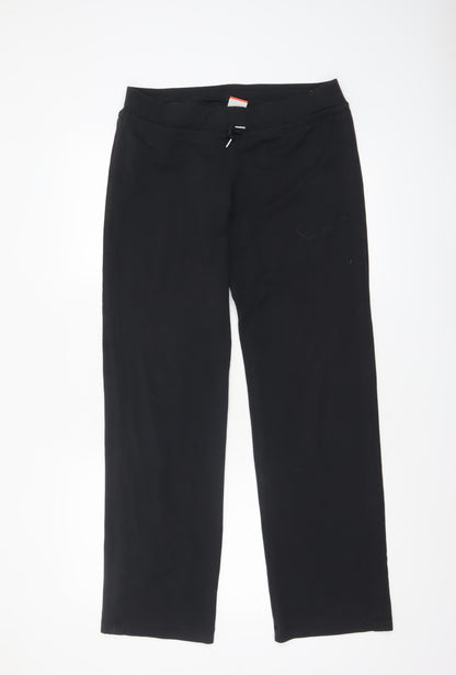 Womens UK Size M Nike Athletic Fit Track Pants Black Trousers