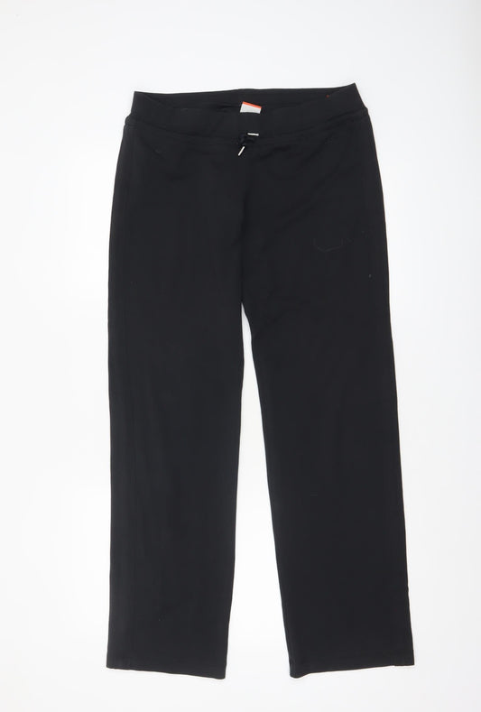 Womens UK Size M Nike Athletic Fit Track Pants Black Trousers