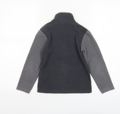Mountain Warehouse Boys Black Fleece 1/4 Zip Pullover Sweatshirt 5-6 Years