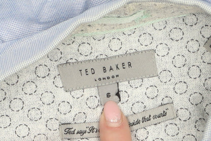 Ted Baker Men’s Blue Cotton Long Sleeve Button-Up Shirt Size 6 Regular