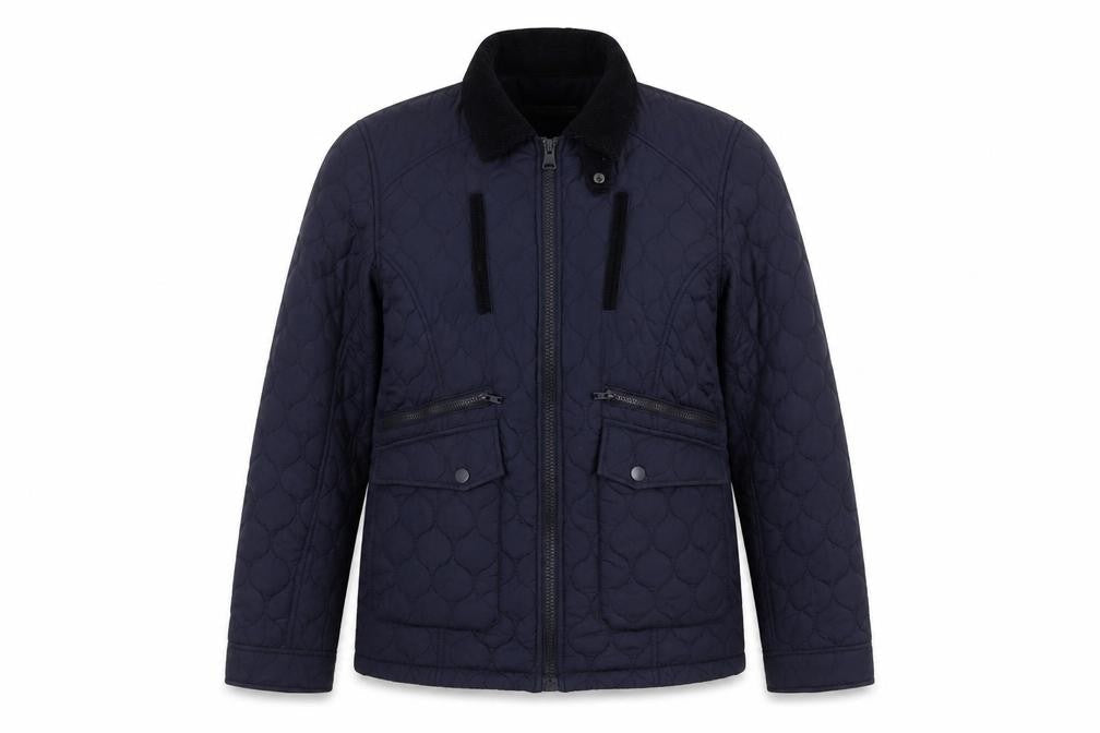 Mens UK Size M Burton London Blue Quilted Coat