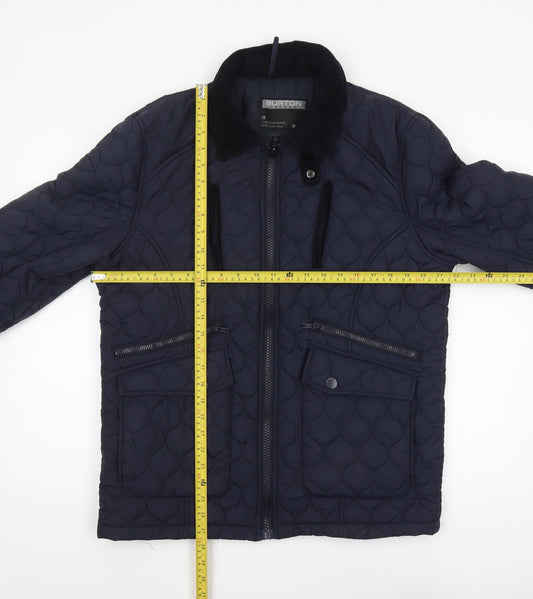 Mens UK Size M Burton London Blue Quilted Coat