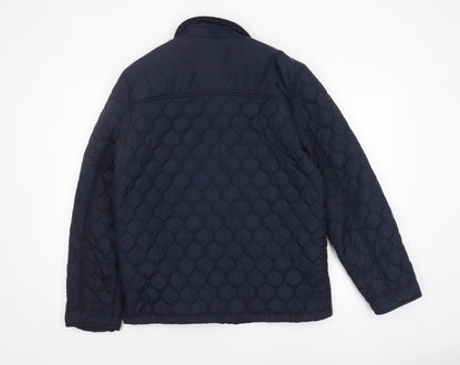Mens UK Size M Burton London Blue Quilted Coat
