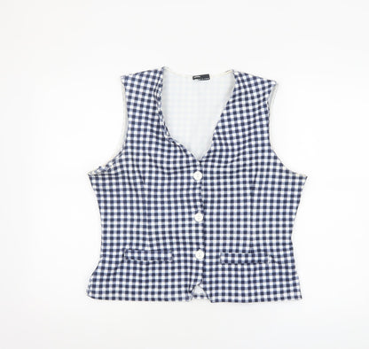 Womens UK Size L ASOS Blue Cropped Blouse
