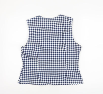 Womens UK Size L ASOS Blue Cropped Blouse