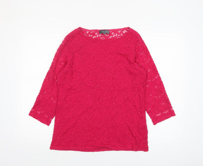 Womens UK Size 14 Marks and Spencer Pink Tunic Blouse