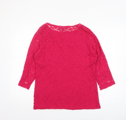Womens UK Size 14 Marks and Spencer Pink Tunic Blouse