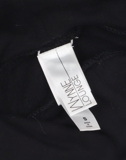 Womens UK Size S Wynne Lounge Black Jersey T-Shirt