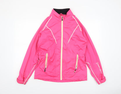 Womens UK Size S Green Lamb Pink Windbreaker Coat