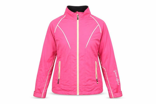 Womens UK Size S Green Lamb Pink Windbreaker Coat
