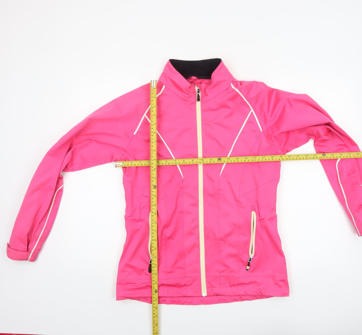 Womens UK Size S Green Lamb Pink Windbreaker Coat