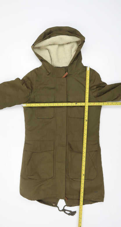 Womens UK Size XS America Today Green Parka Coat