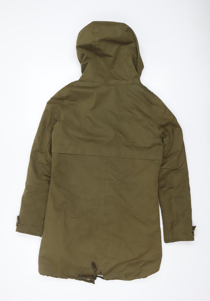 Womens UK Size XS America Today Green Parka Coat