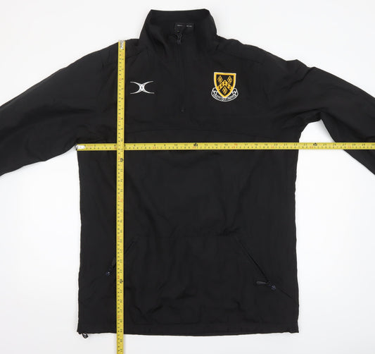 Gilbert Men's Black Medium Rugby Windbreaker 1/4 Zip Jacket
