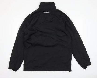 Gilbert Men's Black Medium Rugby Windbreaker 1/4 Zip Jacket