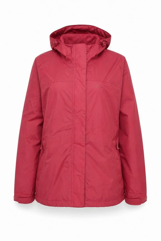 Mountain Warehouse Women Red Waterproof Rain Jacket Size 14 Hooded