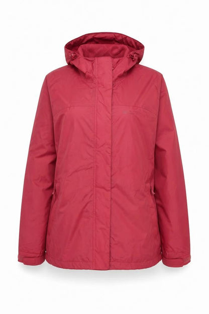 Mountain Warehouse Women Red Waterproof Rain Jacket Size 14 Hooded