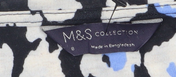 Womens UK Size 8 Marks and Spencer Multicoloured Basic Blouse