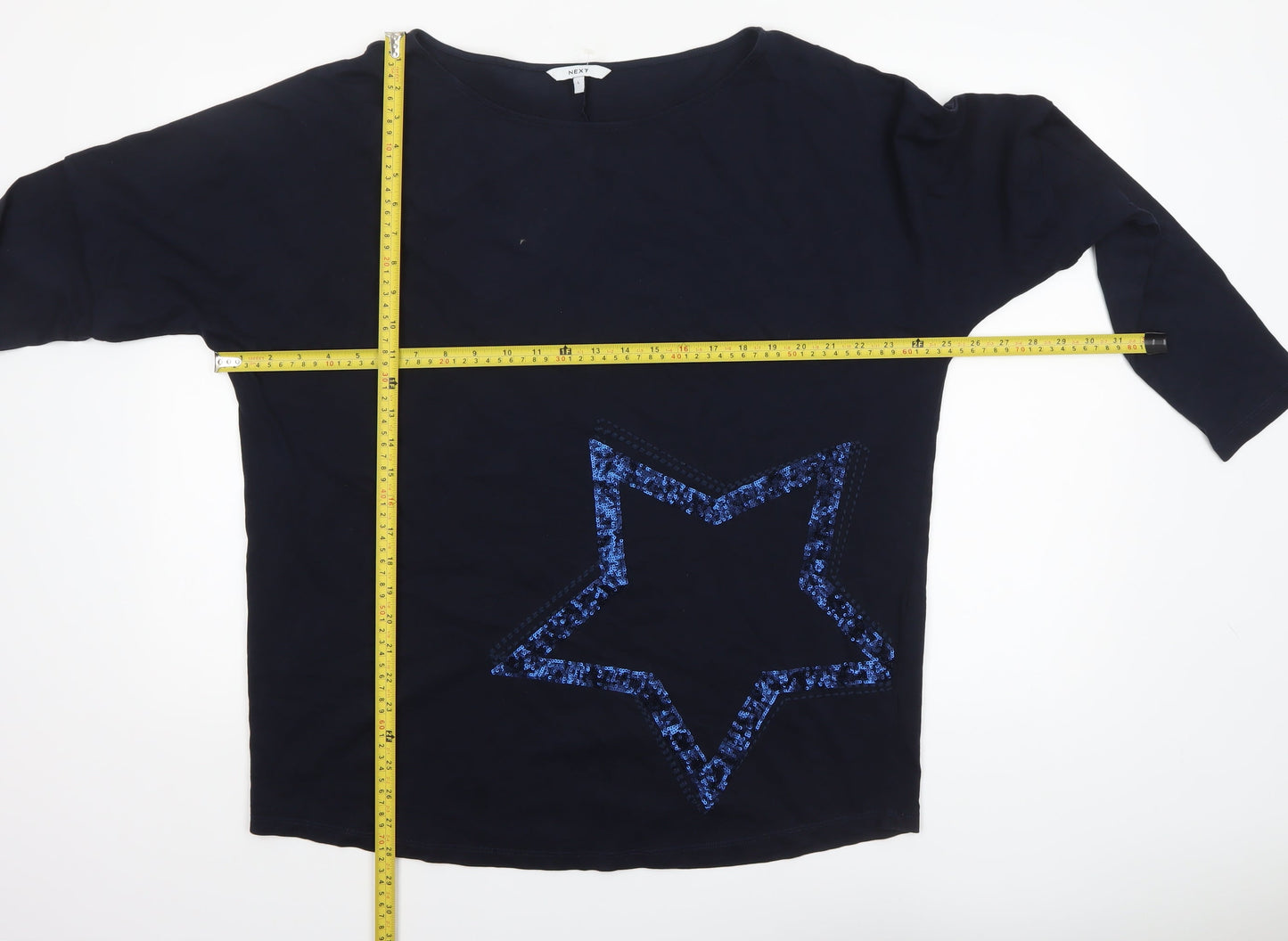 Womens UK Size L NEXT Blue Basic T-Shirt