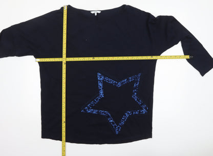 Womens UK Size L NEXT Blue Basic T-Shirt