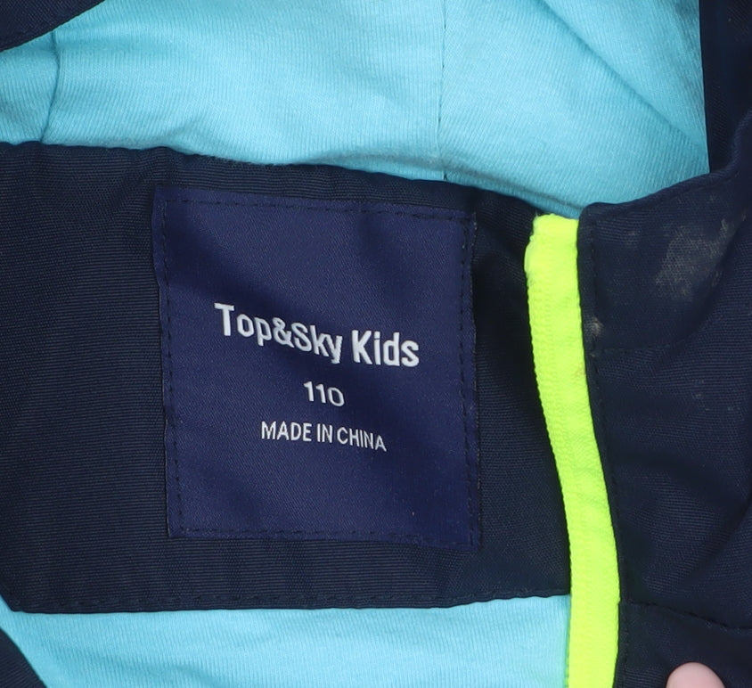 Boys UK Size 4-5 Years Top&Sky Kids Blue Rain Coat