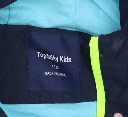 Boys UK Size 4-5 Years Top&Sky Kids Blue Rain Coat
