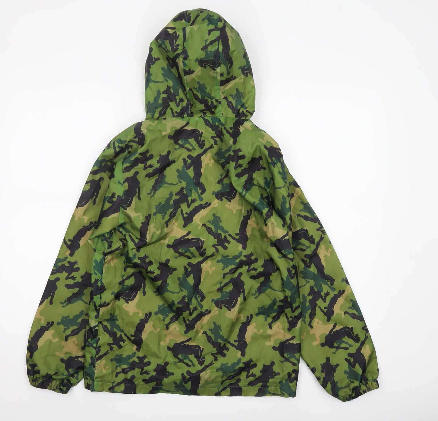 Boys UK Size XL Fortnite Green Windbreaker Coat