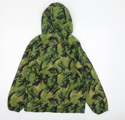 Boys UK Size XL Fortnite Green Windbreaker Coat