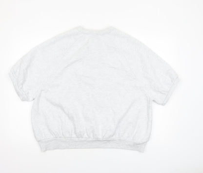 River Island Womens Grey NYC 1988 Relaxed Jersey T-Shirt Size L