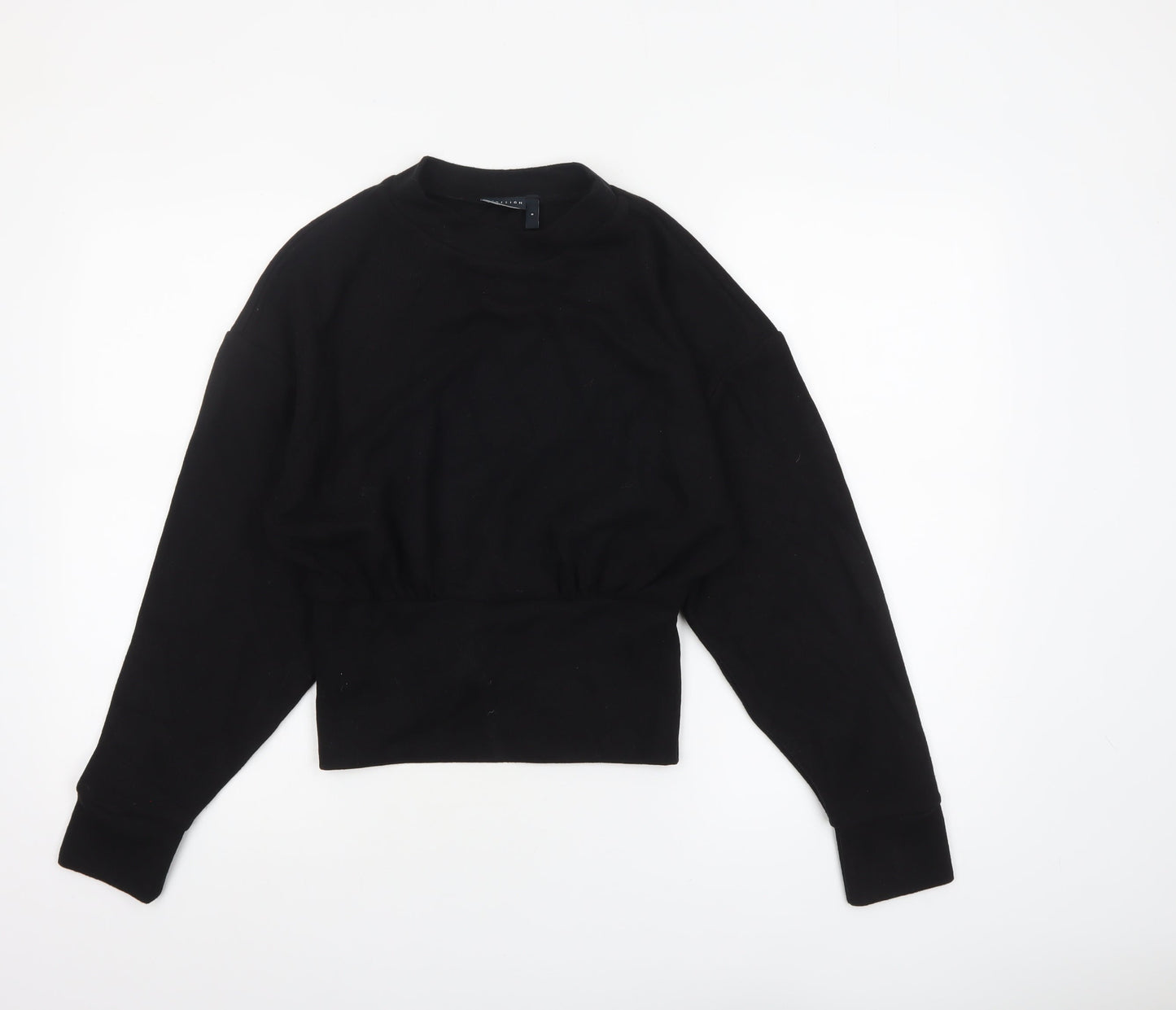 Womens UK Size S ASOS DESIGN Black Cropped T-Shirt