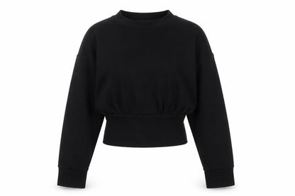 Womens UK Size S ASOS DESIGN Black Cropped T-Shirt