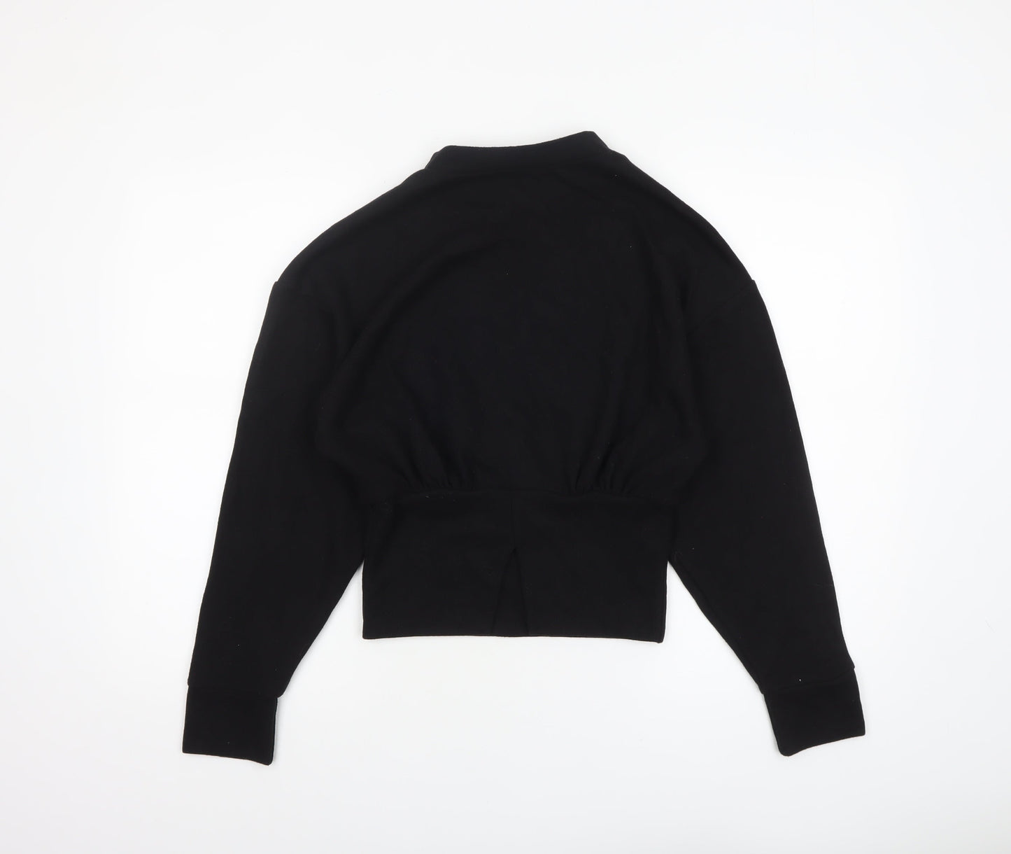 Womens UK Size S ASOS DESIGN Black Cropped T-Shirt