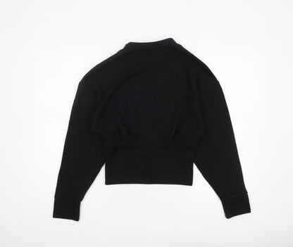 Womens UK Size S ASOS DESIGN Black Cropped T-Shirt