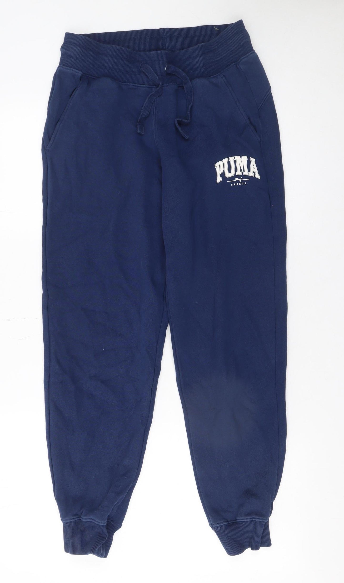 Womens UK Size XS PUMA Regular Fit Jogger Blue Trousers