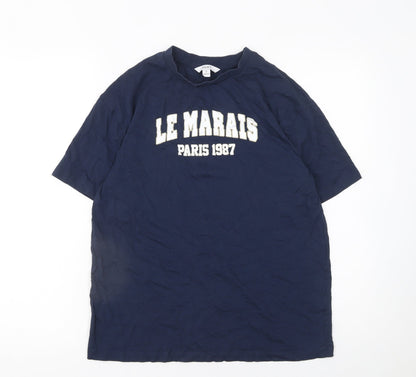 Womens UK Size S NEXT Blue Basic T-Shirt