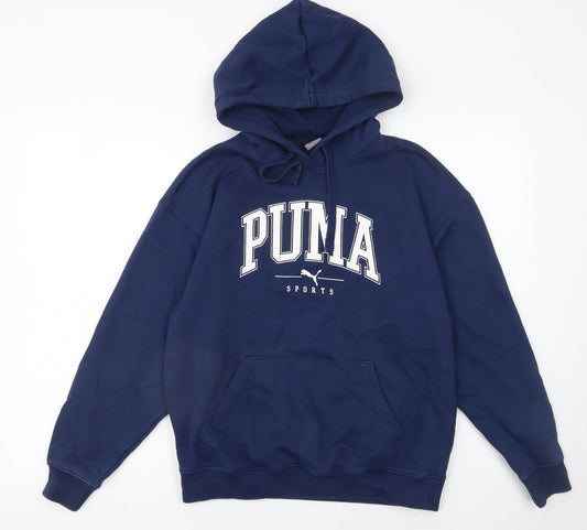 Womens UK Size 10 PUMA Blue Pullover Hoodie