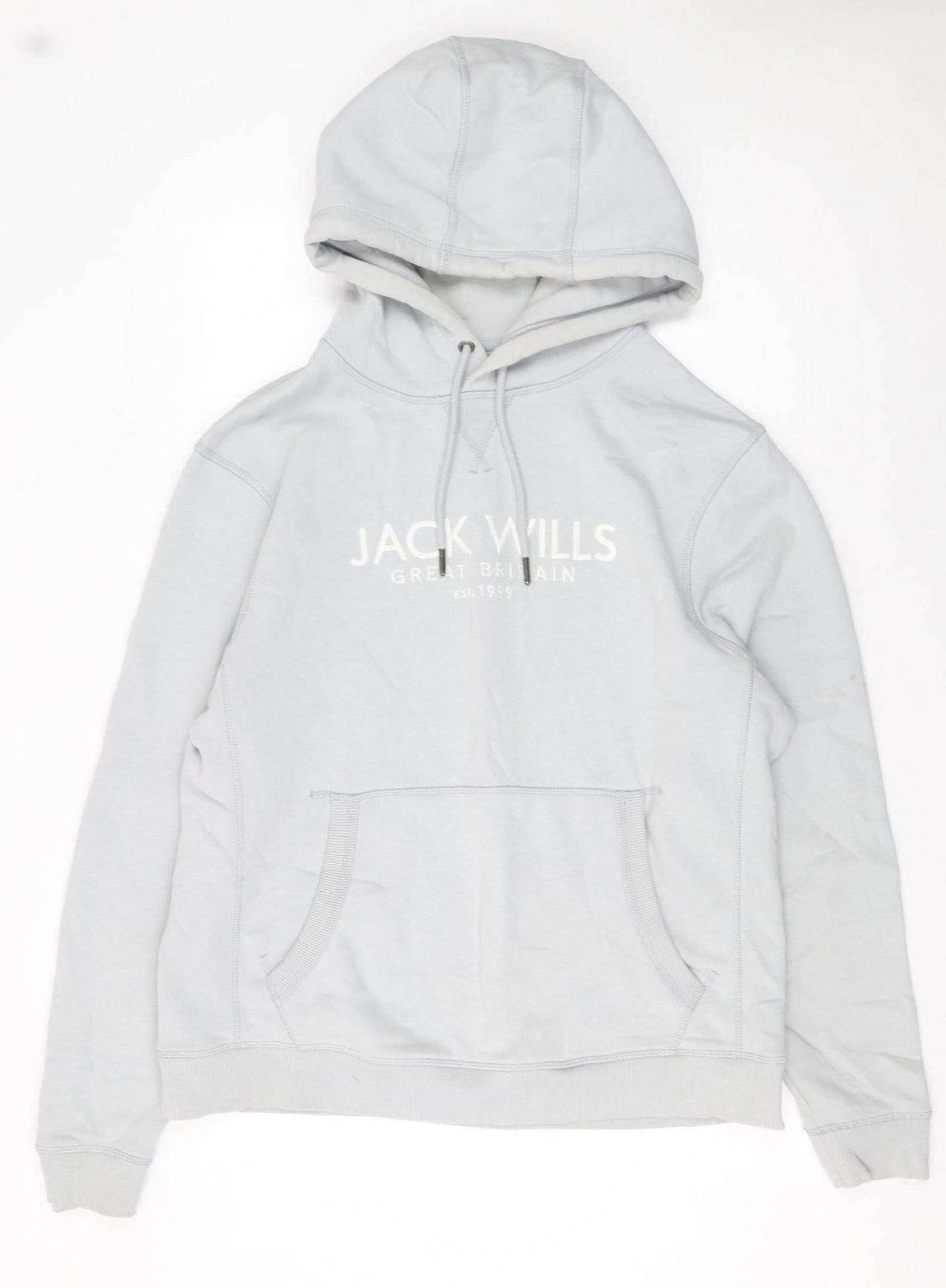 Mens UK Size L Jack Wills Grey Pullover Hoodie