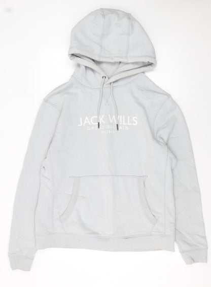 Mens UK Size L Jack Wills Grey Pullover Hoodie