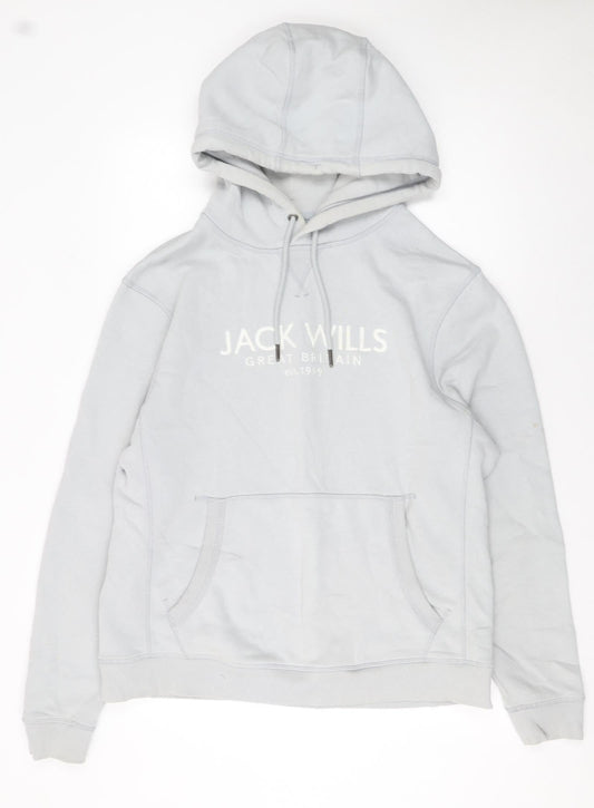 Mens UK Size L Jack Wills Grey Pullover Hoodie