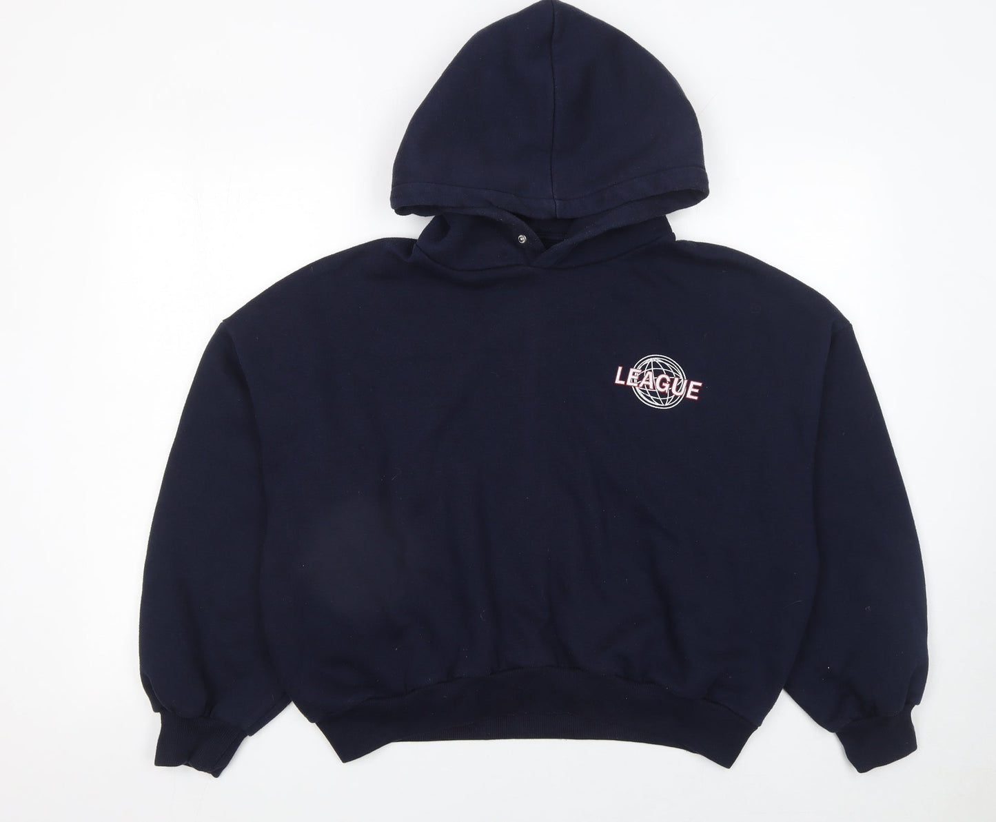 Womens UK Size S Bershka Blue Pullover Hoodie