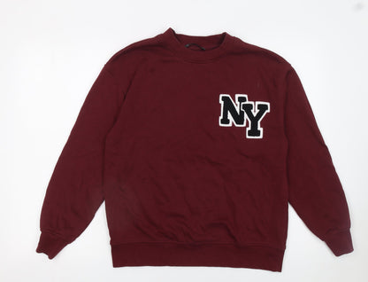 Womens UK Size XS Dunnes Stores Red Pullover Sweatshirt