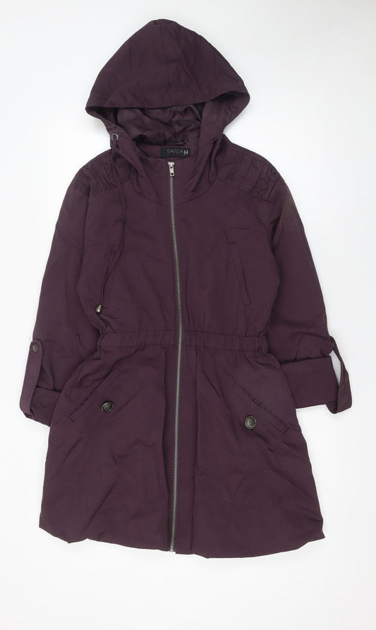 Womens UK Size 10 Savida Purple Parka Coat