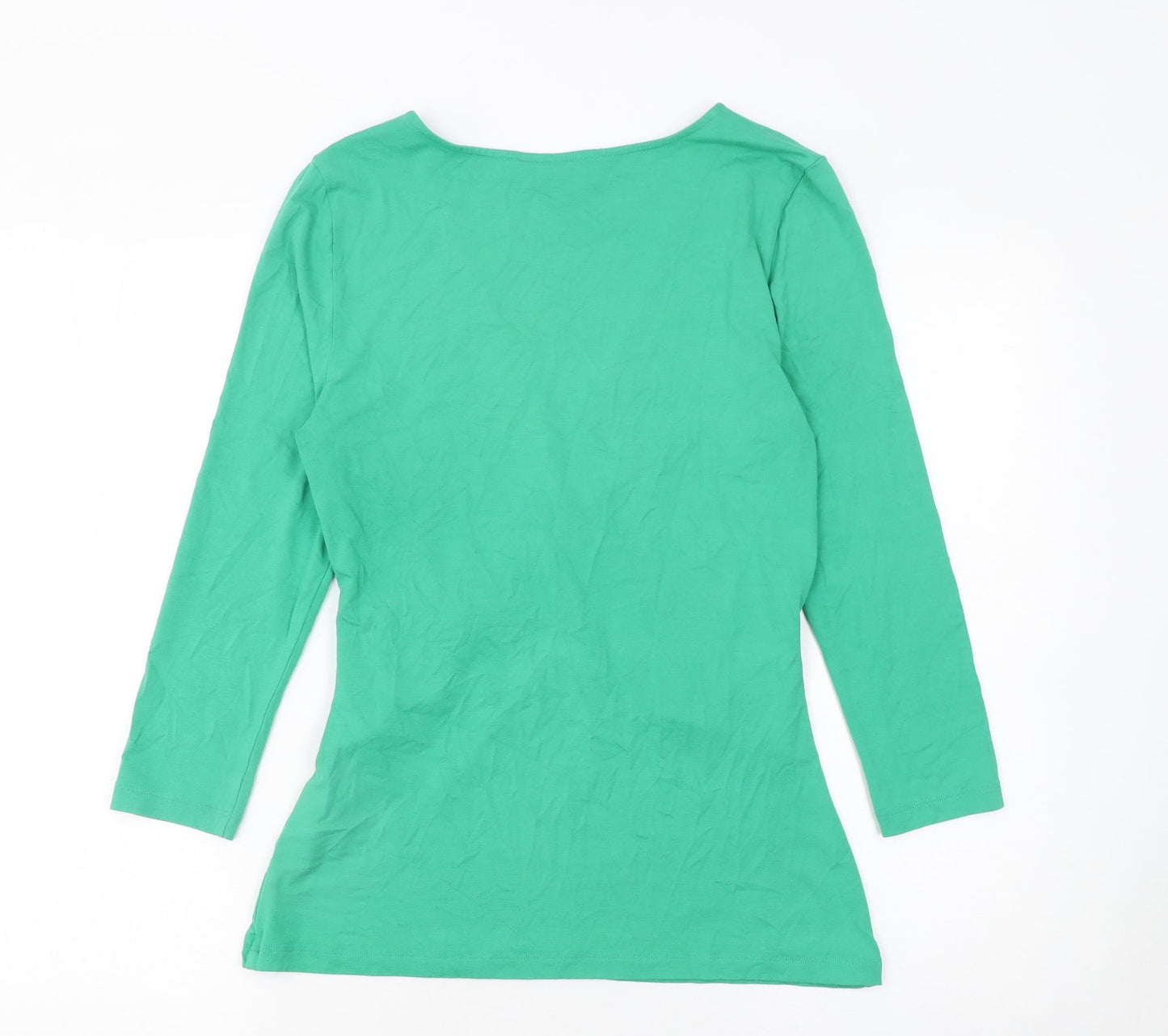 Womens UK Size 12 Sosandar Green Wrap Blouse