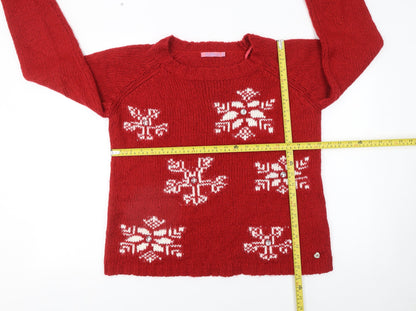 Womens UK Size 12 Joe Browns Red Pullover Jumper