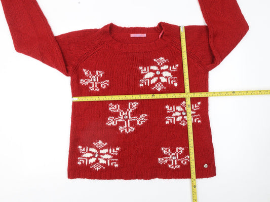 Womens UK Size 12 Joe Browns Red Pullover Jumper